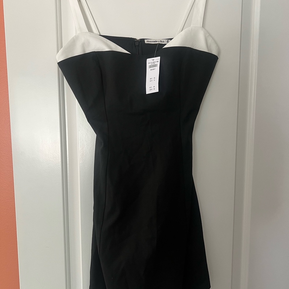 Abercrombie & Fitch Black and White Sheath Mini Dress